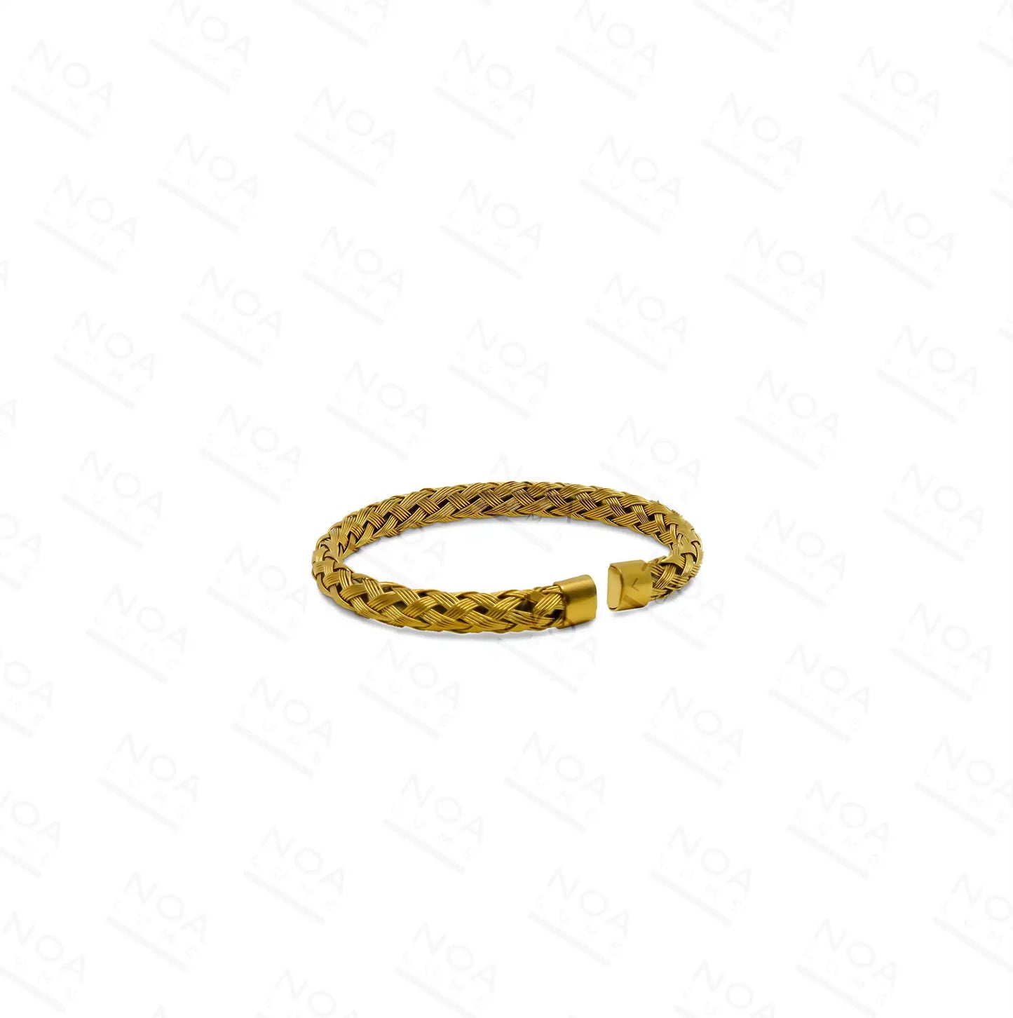 Braided Gold Cuff Bracelet
