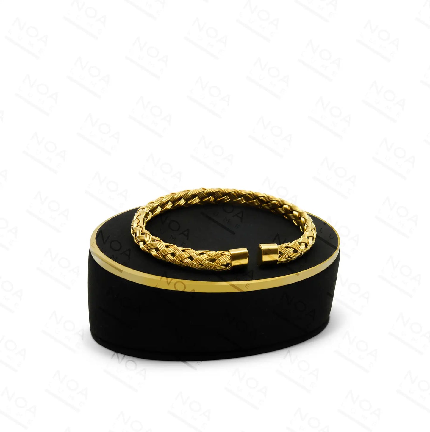Braided Gold Cuff Bracelet