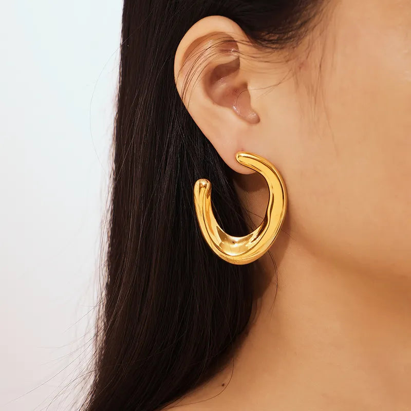 Sculpted Arc Hoops
