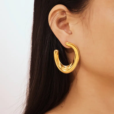 Sculpted Arc Hoops