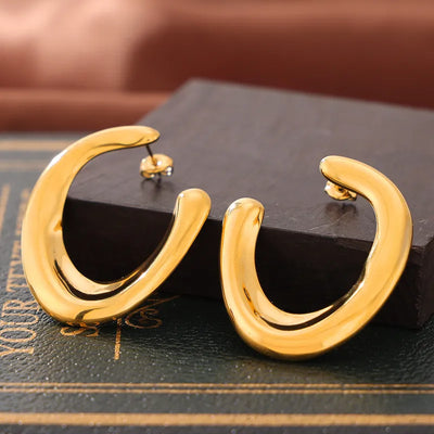 Sculpted Arc Hoops