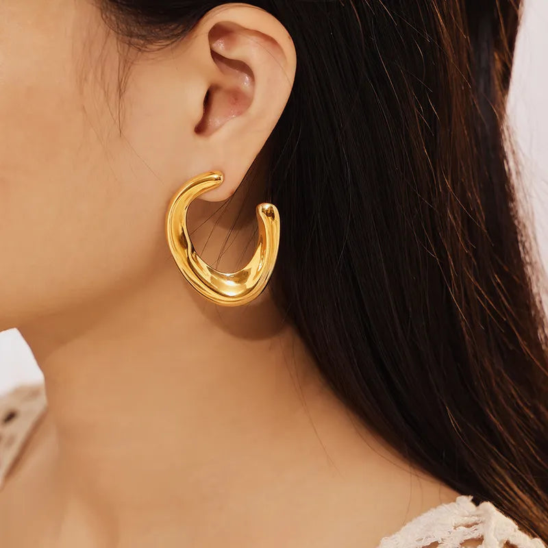 Sculpted Arc Hoops