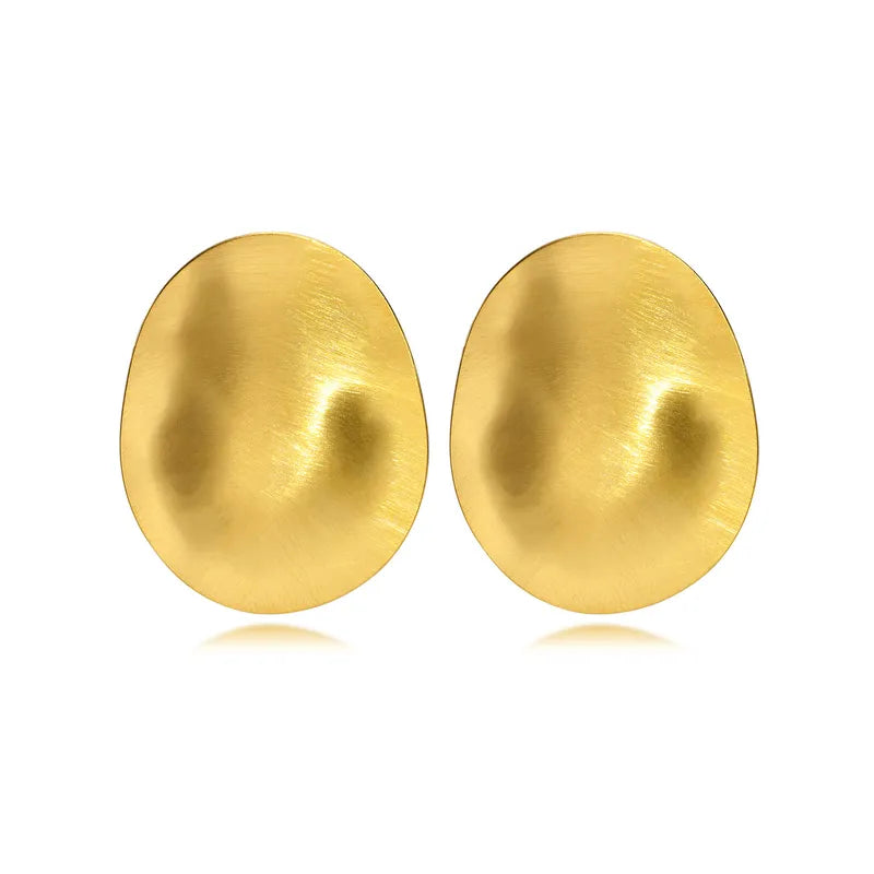 Golden Oval Studs