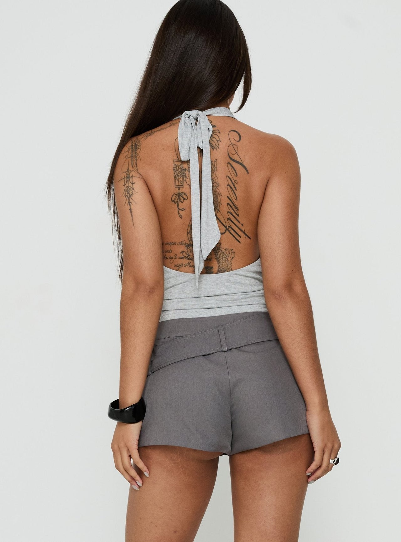 Short mini de vestir Zaera con cinturón