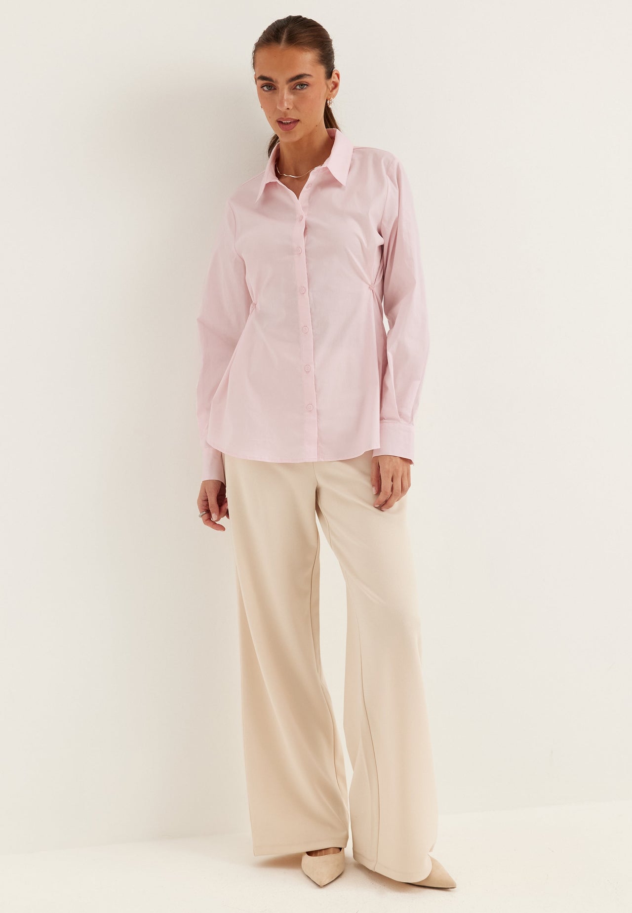 Camisa Entallada Rosa