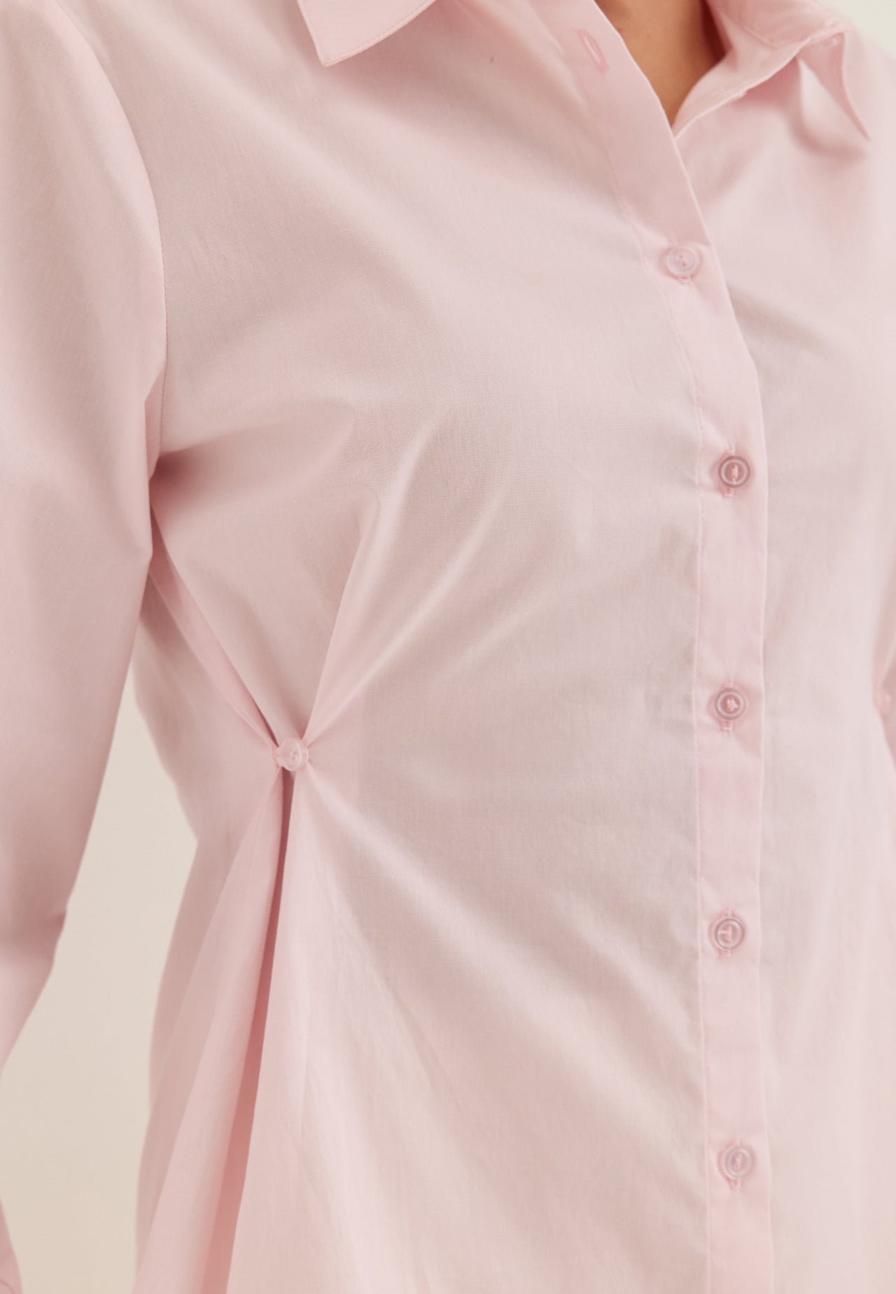 Camisa Entallada Rosa