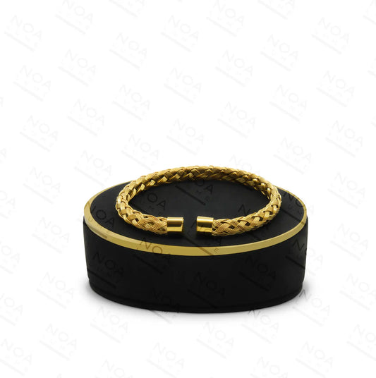 Braided Gold Cuff Bracelet