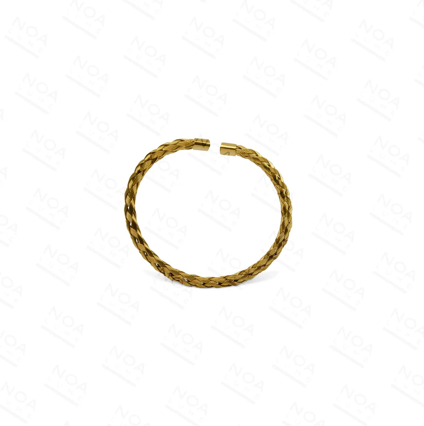 Braided Gold Cuff Bracelet