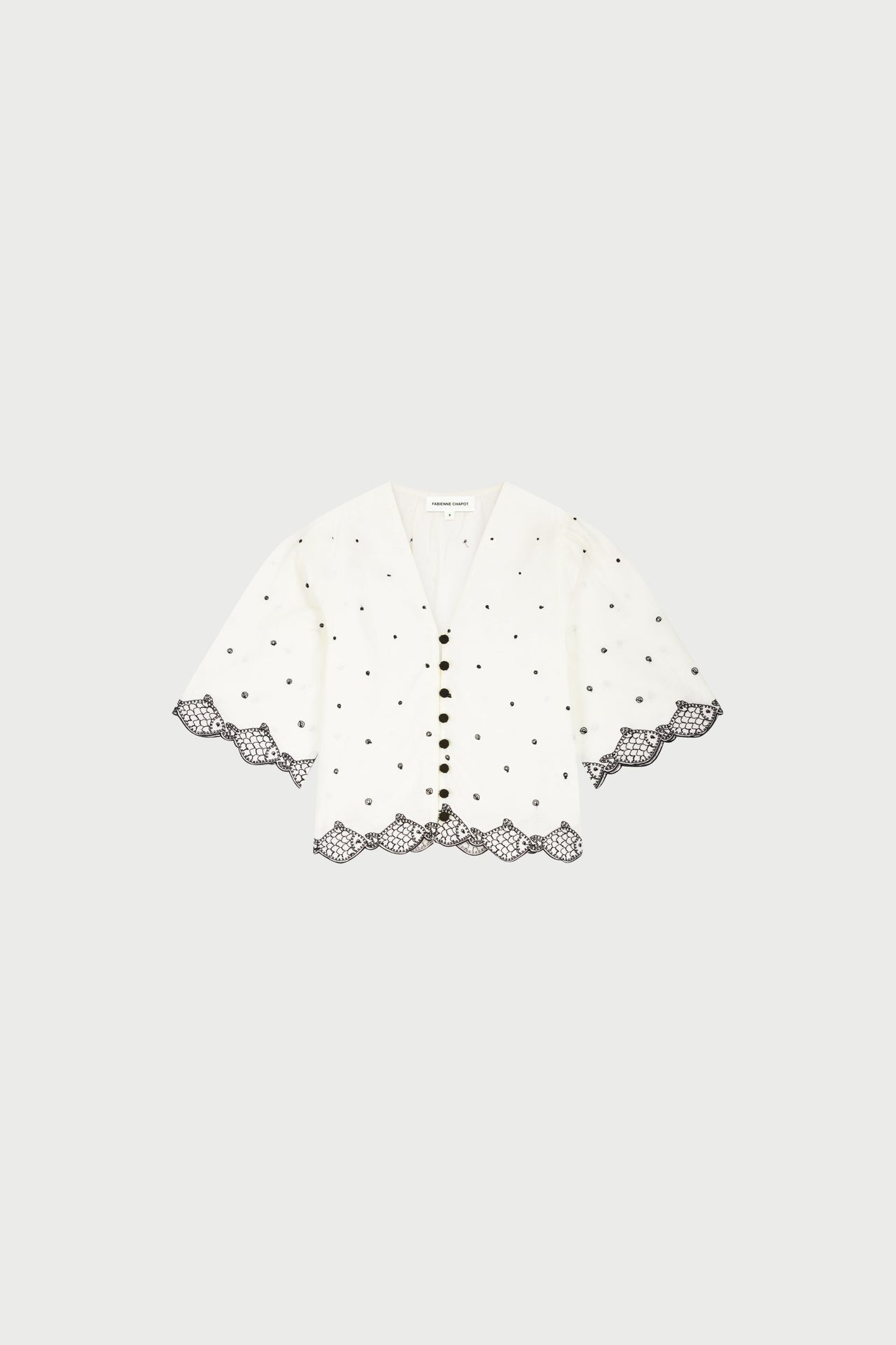 Blusa Tylera Blanco/Negro