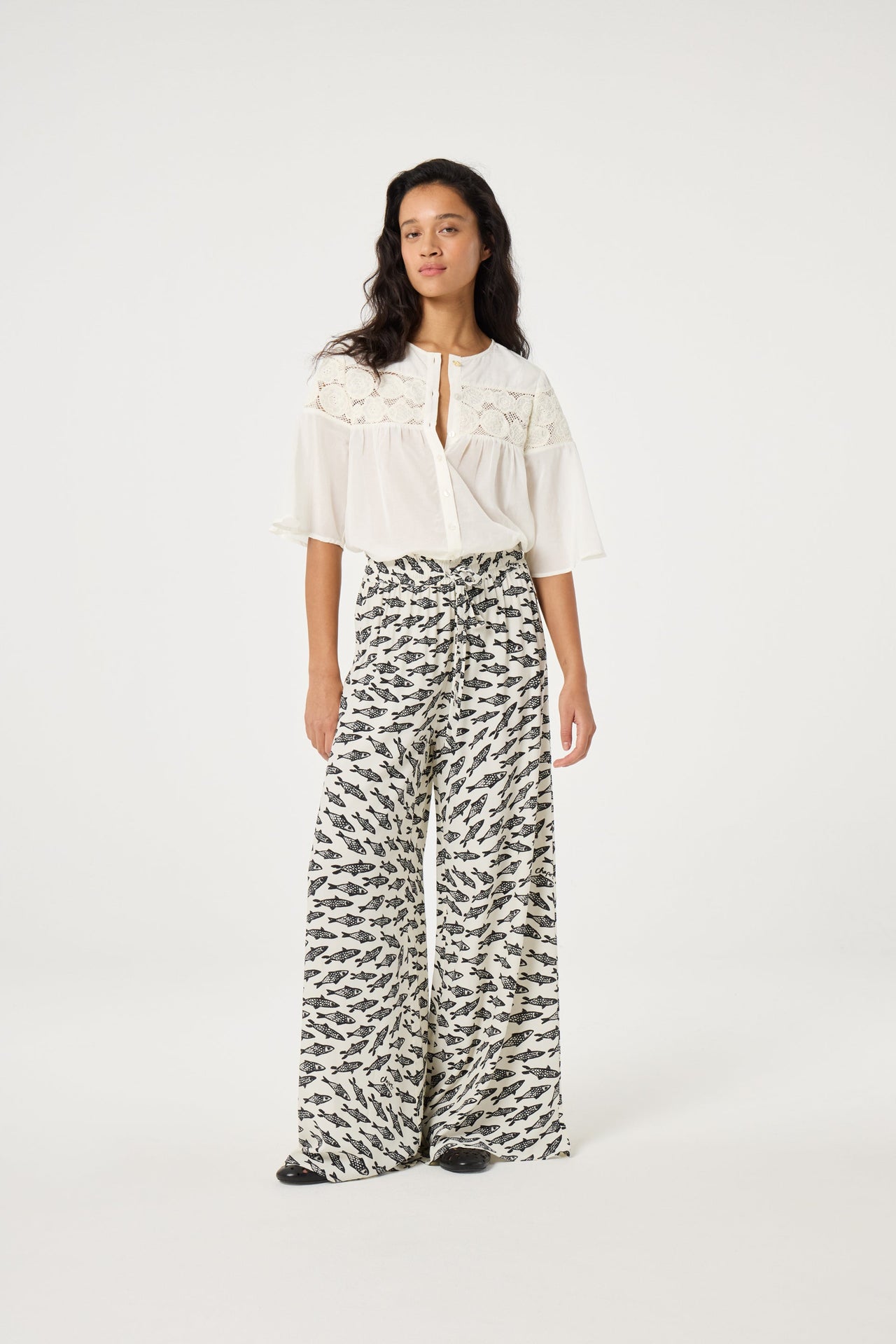 Pantalones Palapa Negro/Blanco