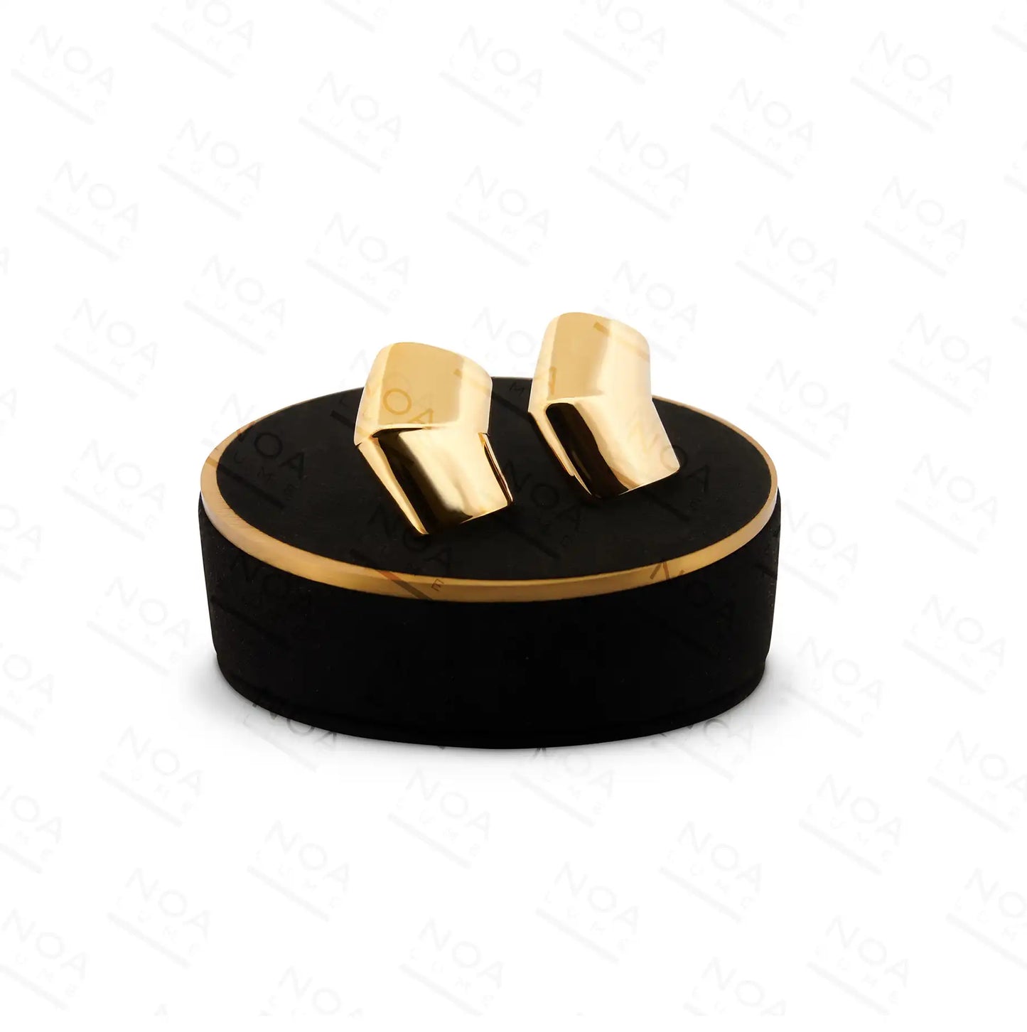 Curved Geo Golden Studs