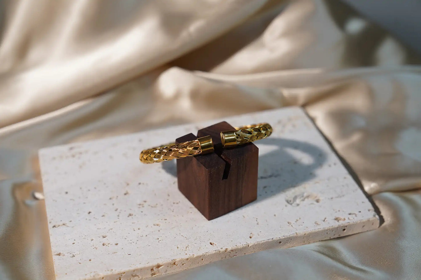 Braided Gold Cuff Bracelet