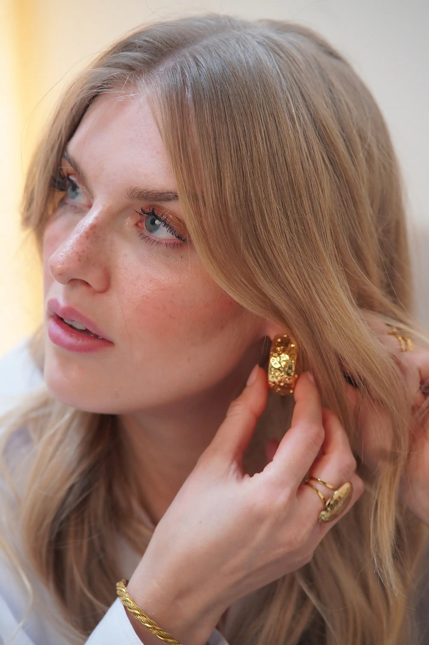 Lunar Textured Hoops