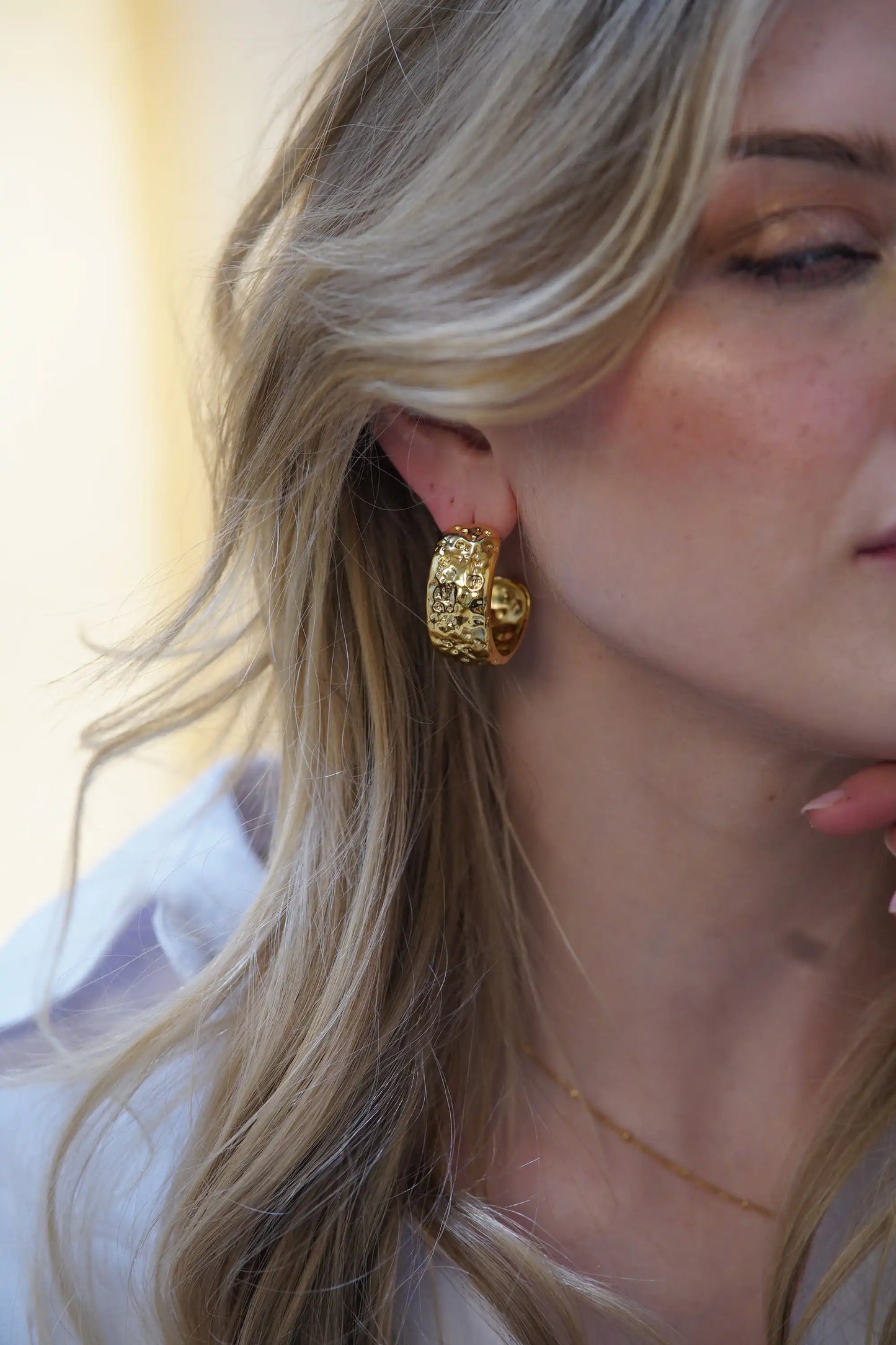 Lunar Textured Hoops
