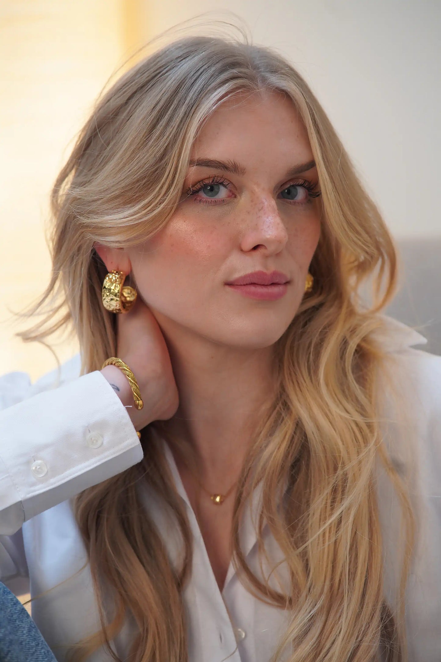 Lunar Textured Hoops