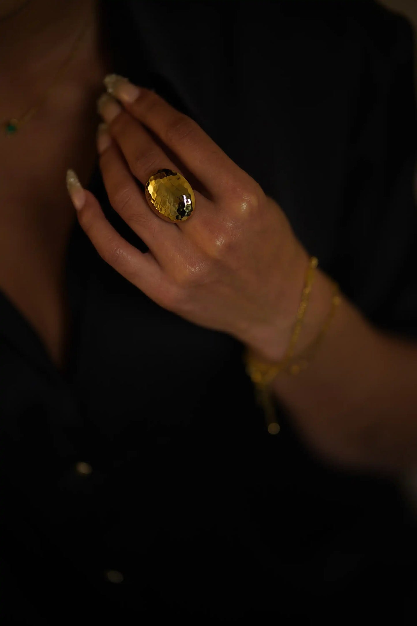 Impactful Oval Golden Ring
