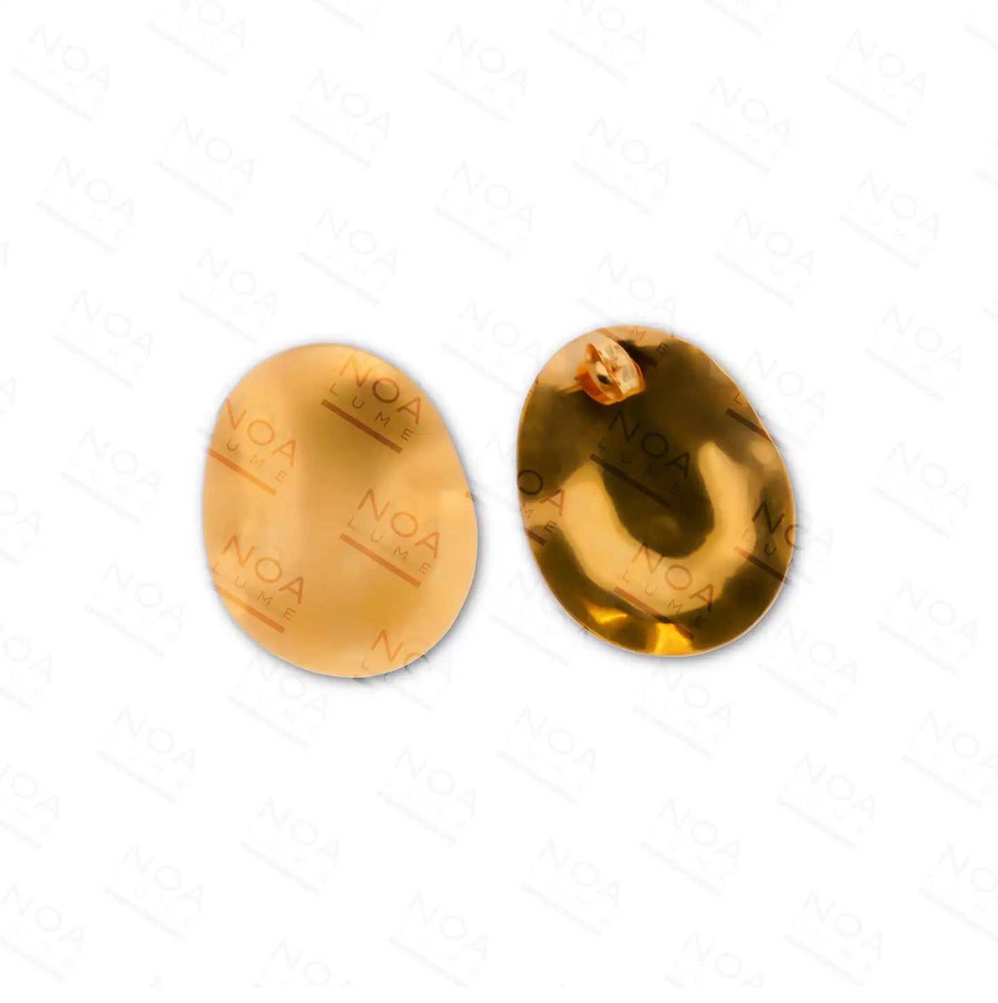 Golden Oval Studs
