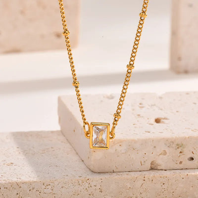 Luxe Zircon Pendant Necklace
