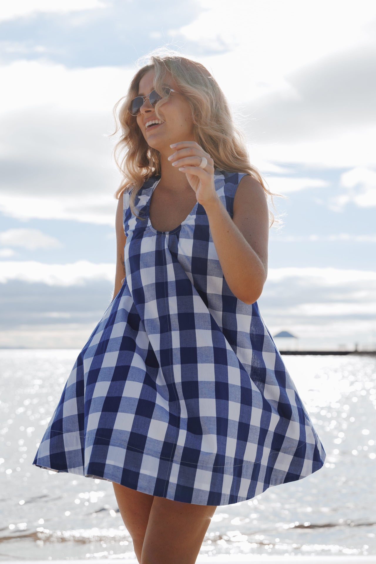 Vestido Jorah Cuadros Azules