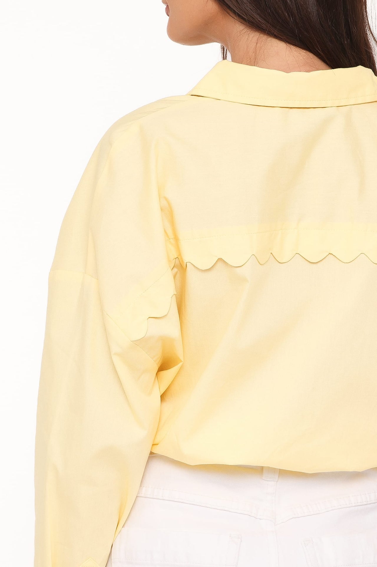 Camisa Inez Scallop Amarilla