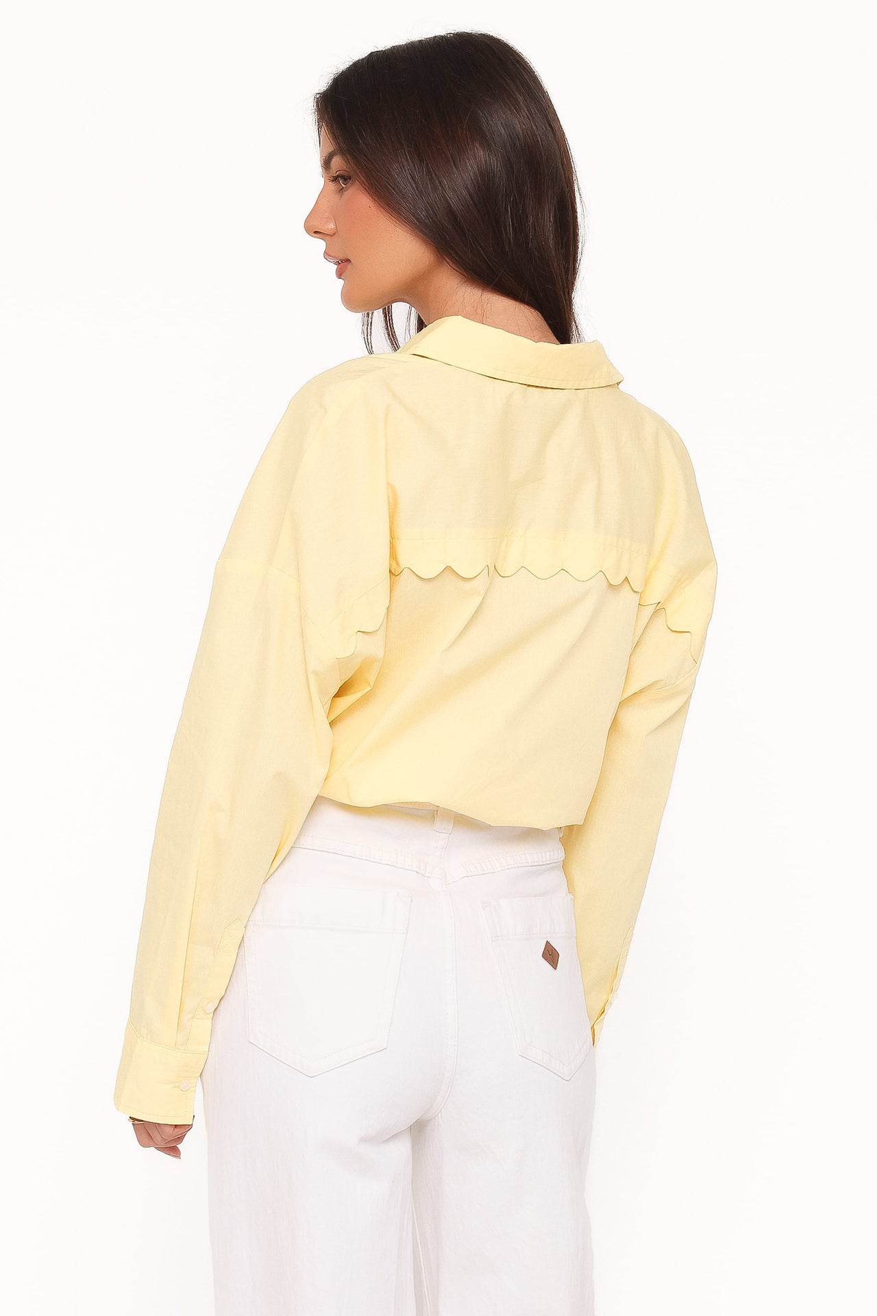 Camisa Inez Scallop Amarilla